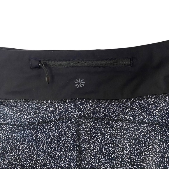 Athleta Women's Run with It 3” Shorts Black & White Marled Pattern Size Medium - Picture 3 of 10